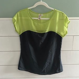 Green/Grey Top by L8teR - M